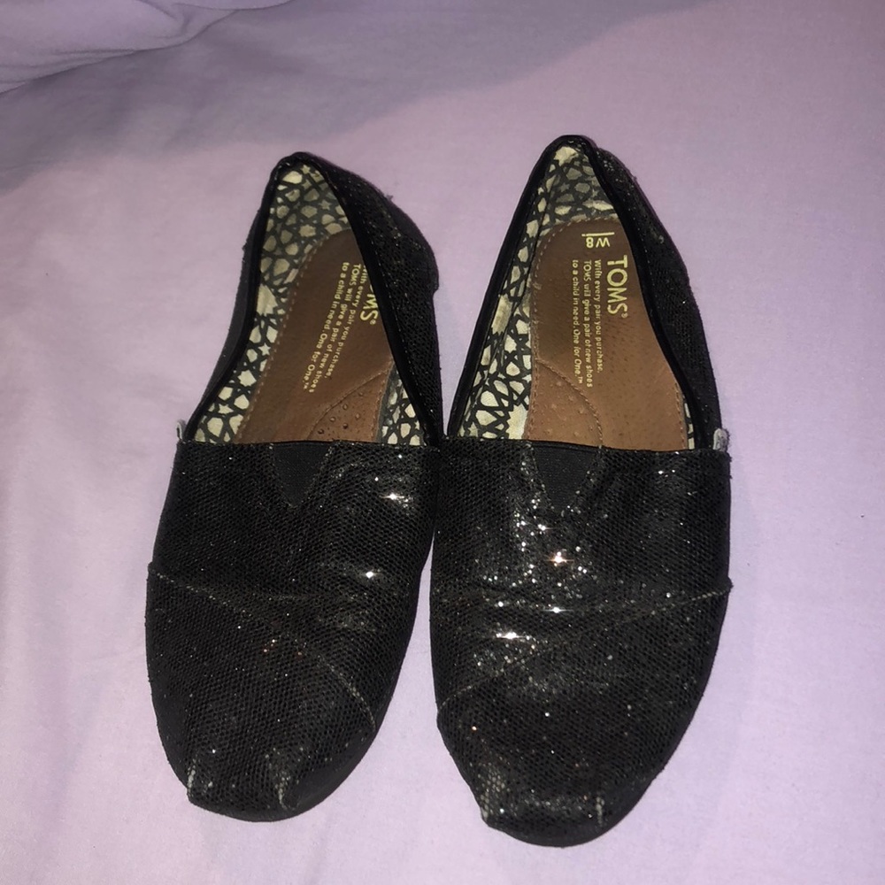 Black Sparkly Toms